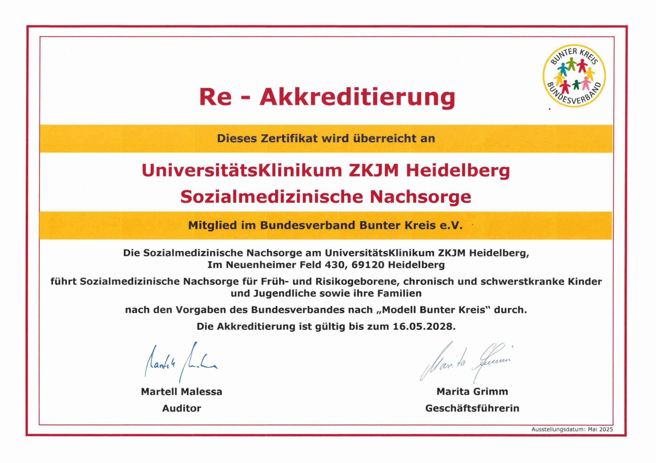 Re-Akkreditierung Nachsorge